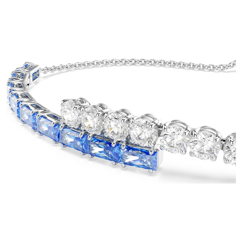 swarovski سوار matrix، قطع متنوع، لون أزرق، طلاء روديوم