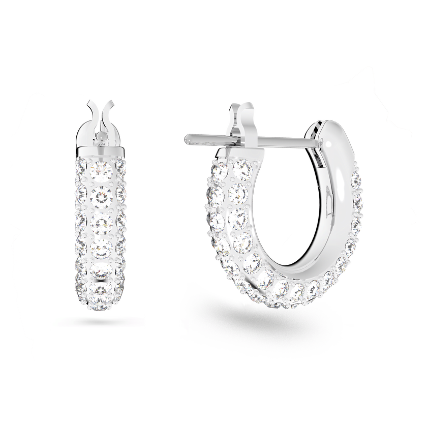 swarovski أقراط  stone  للأذن  المثقوبة،  صغيرة،  لون أبيض،  طلاء روديوم