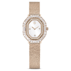 swarovski matrix octagon watch metal bracelet gold tone champagne gold tone finish