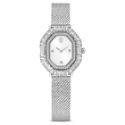 swarovski matrix octagon watch metal bracelet silver tone stainless steel