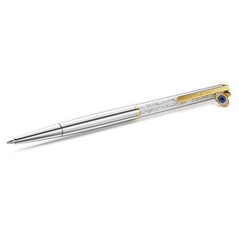 swarovski crystalline silk ballpoint pen evil eye gold tone mixed metal finish