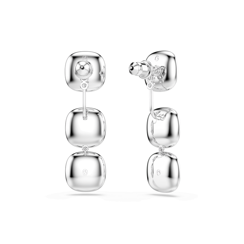 swarovski أقراط una angelic، قطع كوشن، لون أبيض، طلاء روديوم