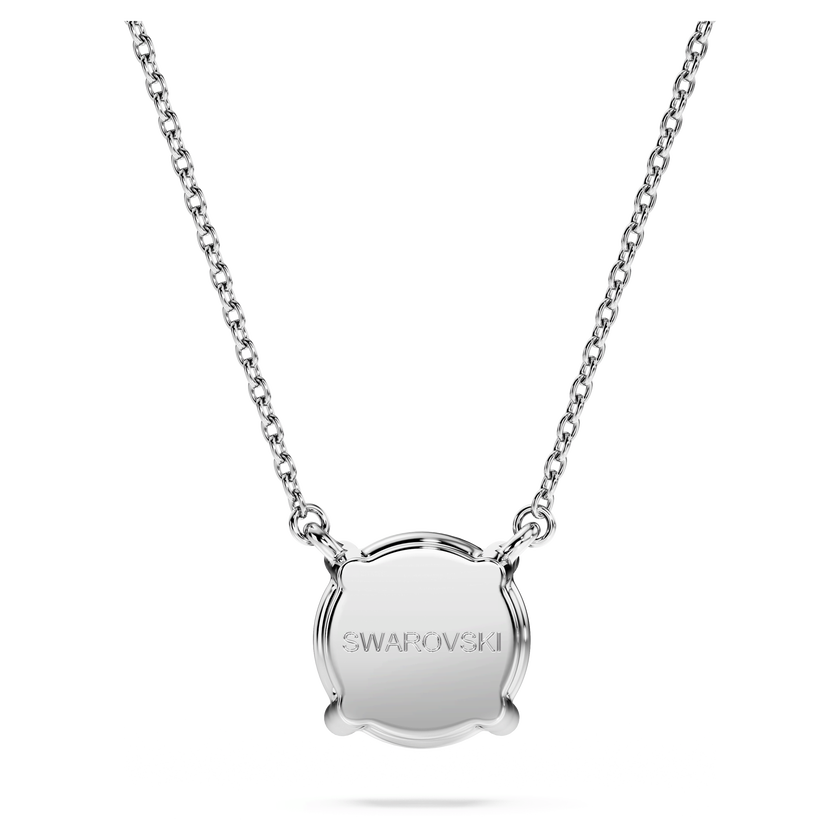 swarovski قلادة سوليتير eternity، ألماس مُصنع في المختبر بإجمالي 2 قيراط، شكل دائري، ذهب أبيض عيار 18