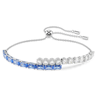 swarovski matrix bracelet mixed cuts blue rhodium plated