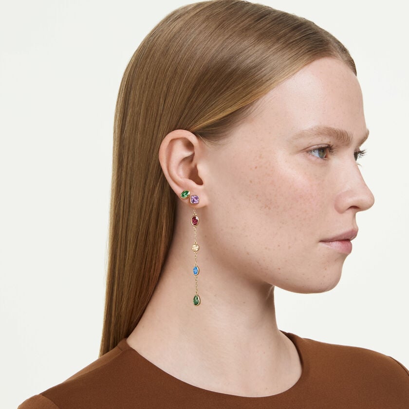 swarovski أقراط متدلية imber، قطع متنوع، ألوان متعددة، لمسة نهائية من الذهب عيار 18 قيراط