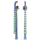 swarovski أقراط متدلية matrix، قطع مستدير متدرج، ألوان متعددة، طلاء روثينيوم