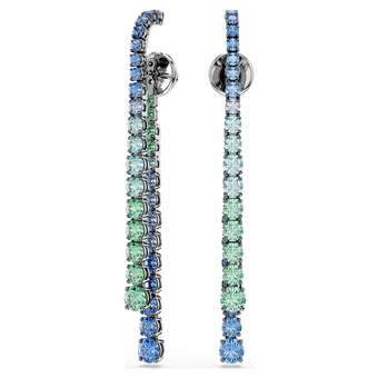 swarovski أقراط متدلية matrix، قطع مستدير متدرج، ألوان متعددة، طلاء روثينيوم