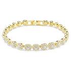 swarovski سوار una angelic، قطع مستدير، لون أبيض، طلاء باللون الذهبي