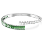 swarovski matrix bangle mixed cuts green rhodium plated