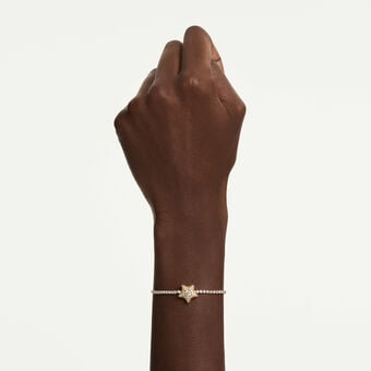 swarovski سوار sublima، قطع مُستدير، شكل نجمة، ألوان متعددة، لمسة نهائية من الذهب عيار 18 قيراط