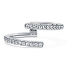 swarovski خاتم مفتوح eternity، ألماس مُصنع في المختبر إجمالي 0 2 قيراط، شكل دائري، ذهب أبيض عيار 18 قيراط