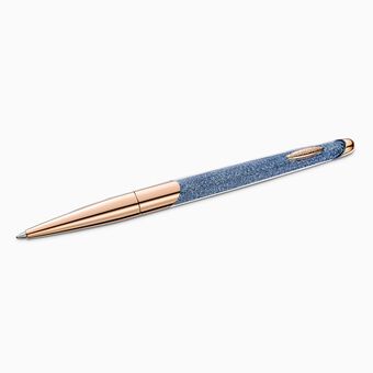قلم حبر جاف للذكرى السنوية Crystalline Nova، لون أزرق، طلاء ذهبي وردي