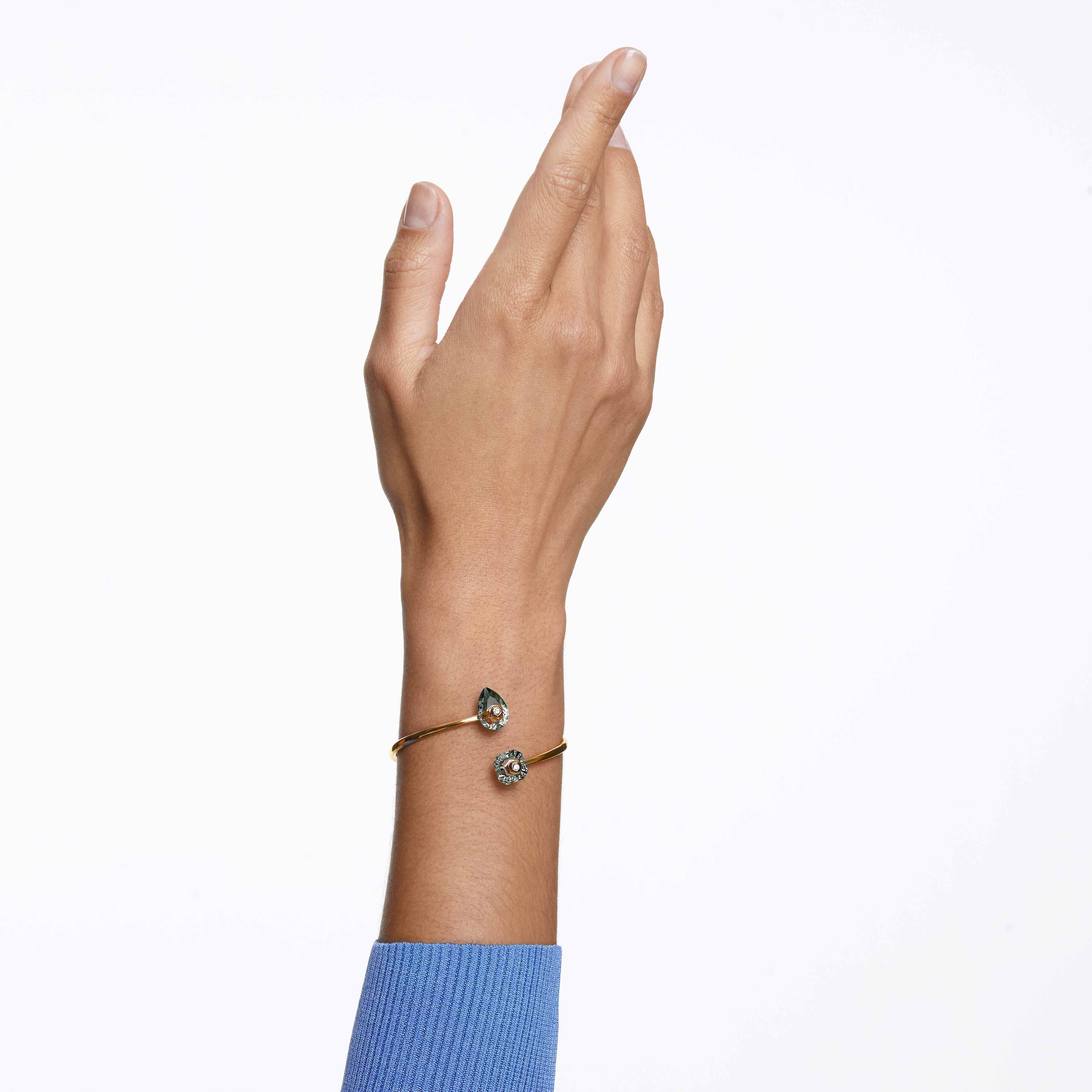 swarovski سوار studiosa، لون رمادي، طلاء باللون الذهبي