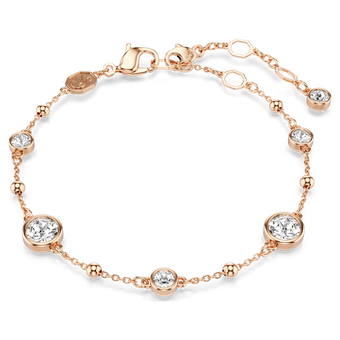 swarovski سوار imber، قطع مُستدير، لون أبيض، لمسة نهائية من الذهب الوردي عيار 18 قيراط