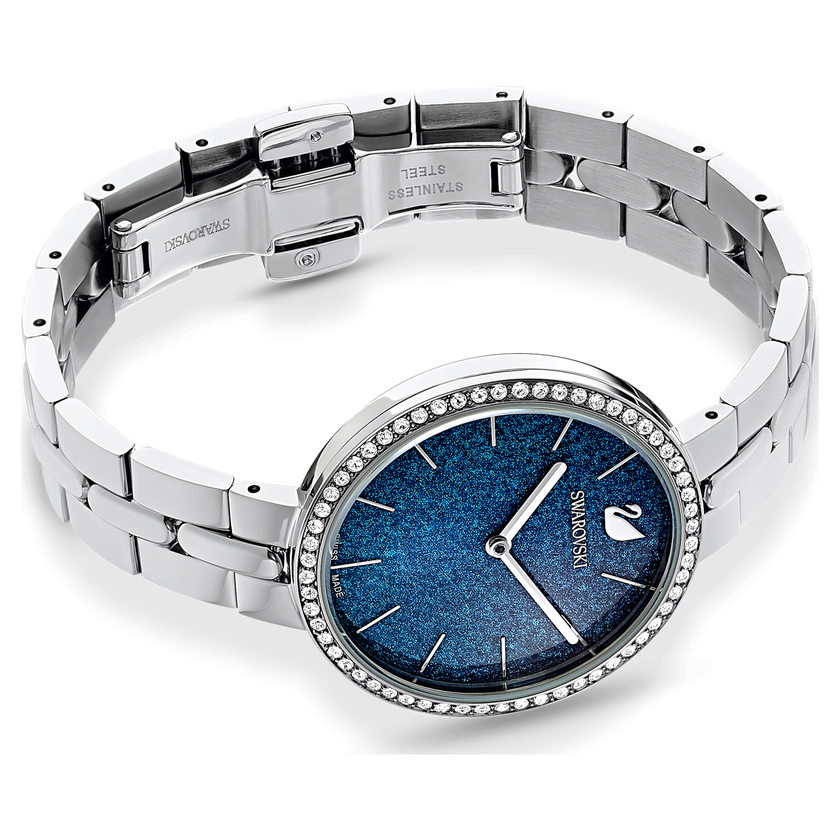 swarovski ساعة cosmopolitan، سوار معدني، أزرق، ستانليس ستيل