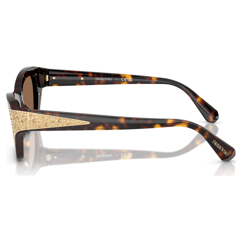 swarovski نظارة شمسية، شكل مربع، sk6029، لون بني