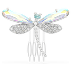 بروش وإكسسوار للشعر ariana grande x swarovski، قطع متنوع، شكل يعسوب، لون أخضر، طلاء روديوم