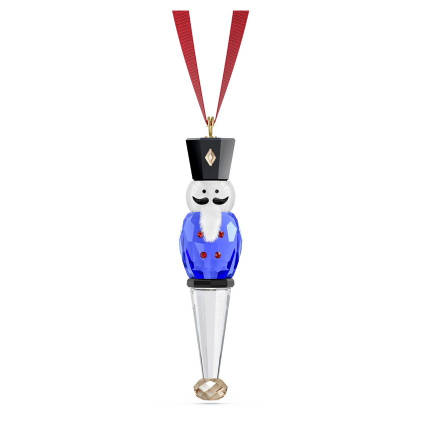 swarovski قطعة زينة holiday cheers على شكل جندي كسارة البندق، لون أزرق