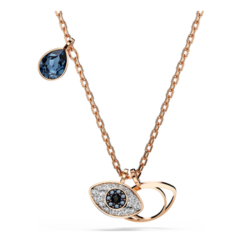 swarovski symbolica pendant  eye  multicolored  rose gold tone plated