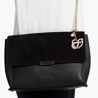 swarovski دلاية حقيبة infinite، على شكل لانهاية وقلب، لون أبيض، لمسة نهائية من معادن مختلطة