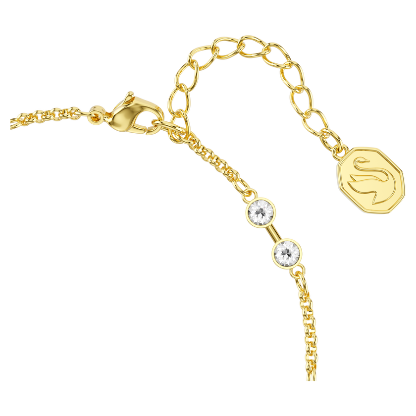 سوار swarovski remix، قطع مُستدير، لون أبيض، لمسة نهائية من الذهب عيار 18 قيراط