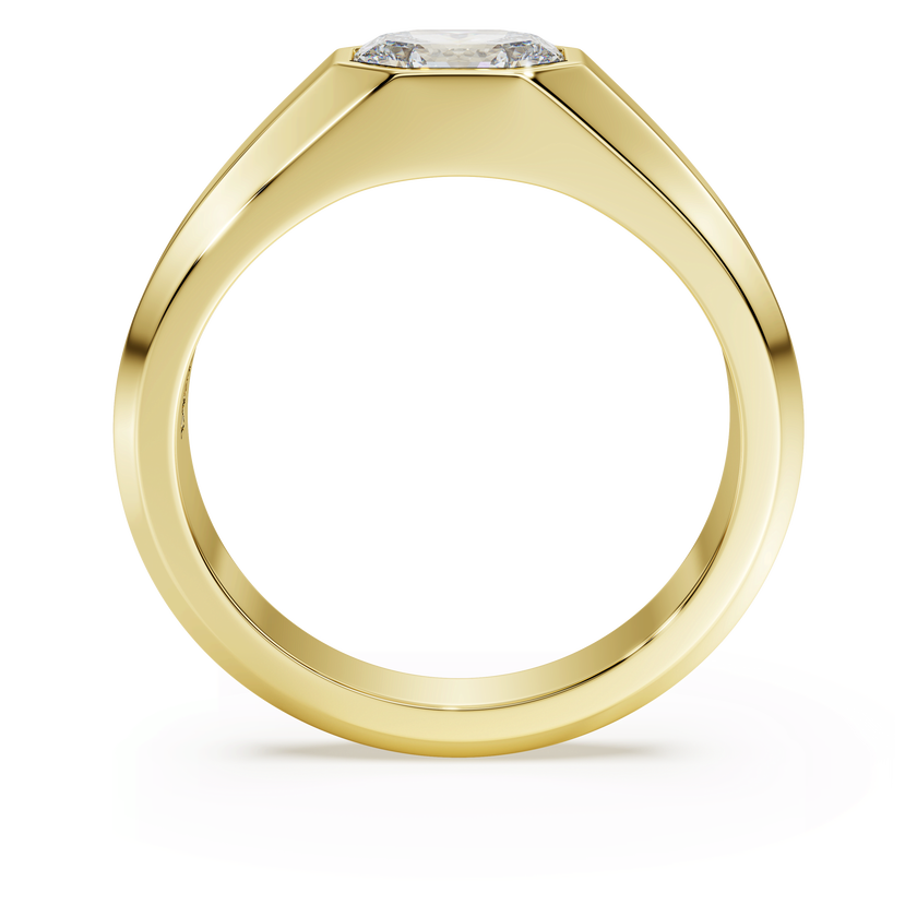 swarovski خاتم octagon، ألماس مُصنع في المختبر إجمالي 1 0 قيراط، شكل ثماني، ذهب أصفر عيار 18 قيراط