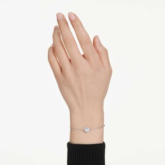 swarovski سوار una angelic، قطع مُستدير، لون أبيض، طلاء روديوم