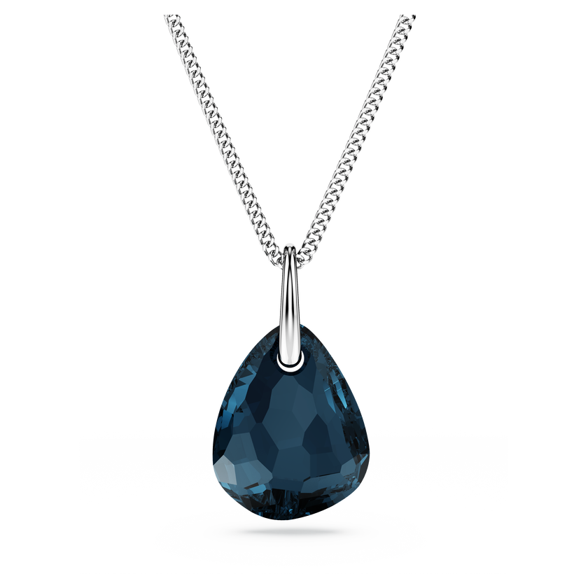 swarovski قلادة galet، لون أزرق، طلاء روديوم