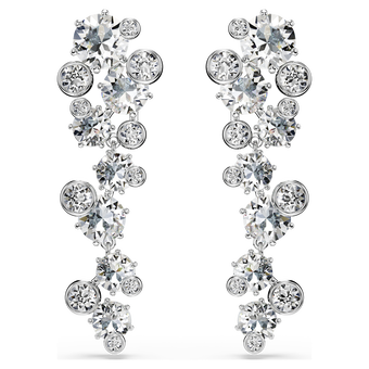 swarovski أقراط متدلية constella، قطع متنوع، لون أبيض، طلاء روديوم