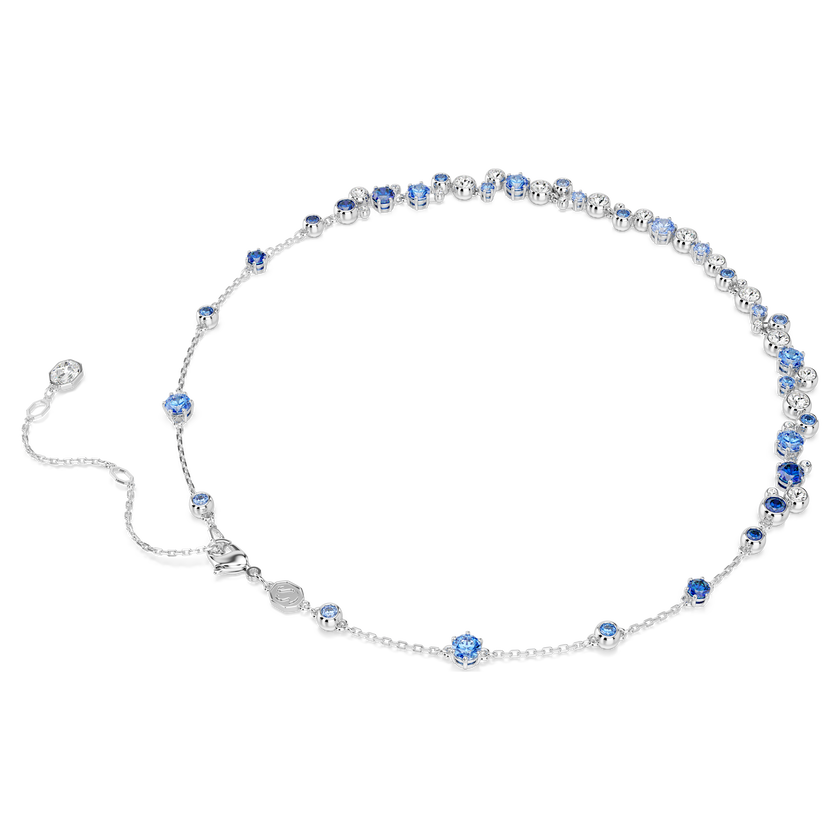 swarovski عقد constella، قطع متنوع، لون أزرق، طلاء روديوم