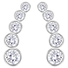 swarovski harley ear cuffs round cut white rhodium plated