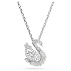 swarovski swan pendant mixed cuts swan white