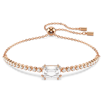 swarovski سوار matrix، قطع متنوع، لون أبيض، لمسة نهائية من الذهب الوردي عيار 18 قيراط