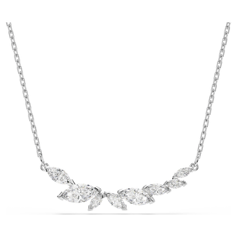 swarovski عقد mesmera، قطع ماركيز، لون أبيض، طلاء روديوم