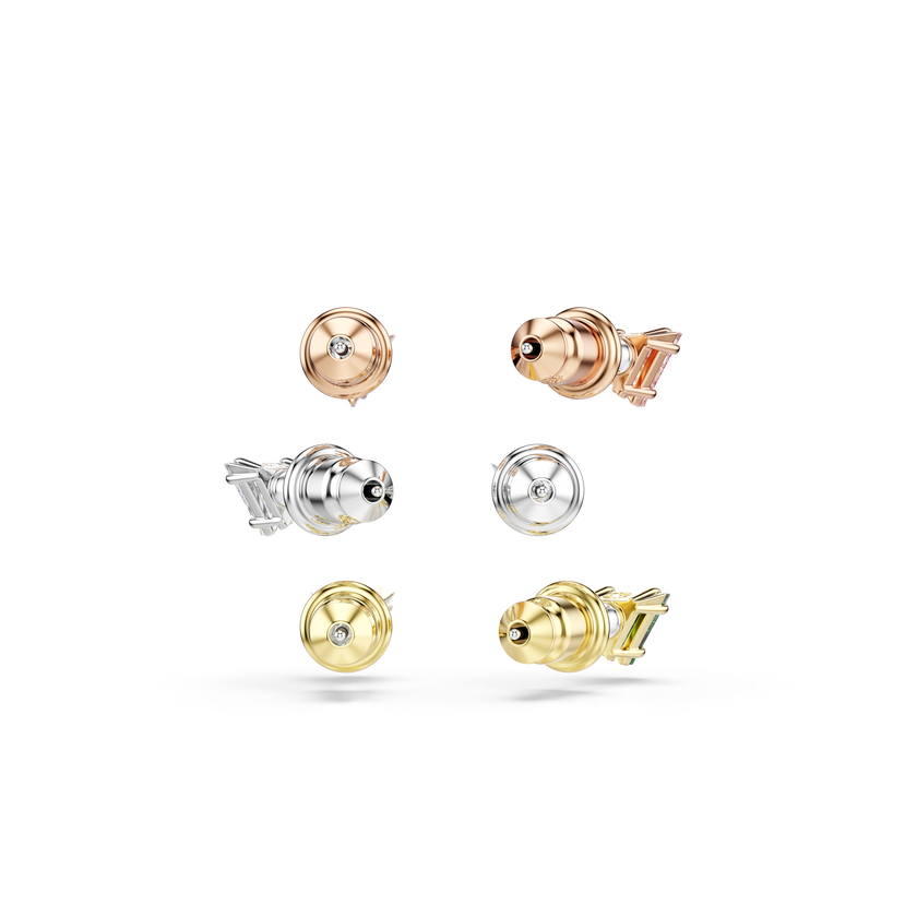 swarovski أقراط دبوسية stilla، قطع مثلث، ألوان متعددة، لمسة نهائية من معادن مختلطة