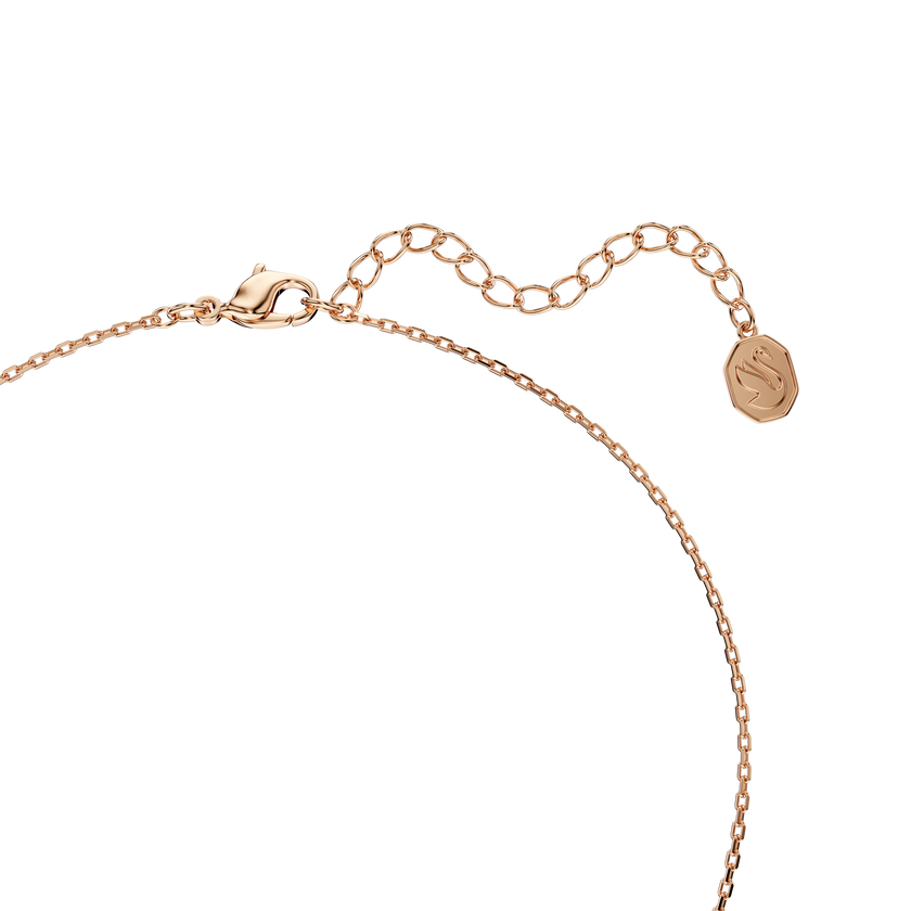swarovski mickey   minnie pendant  multicolored  rose gold tone plated