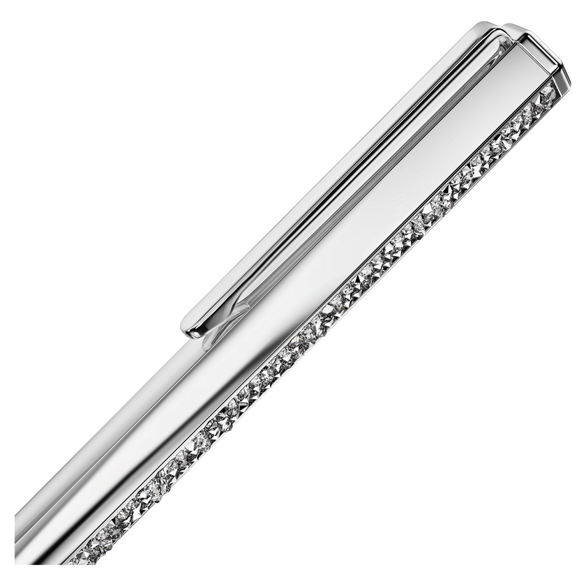 swarovski قلم crystal shimmer، لون فضي، طلاء كروم