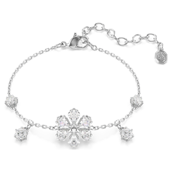 swarovski سوار idyllia، قطع متنوع، ندفة ثلج، لون أبيض، طلاء روديوم
