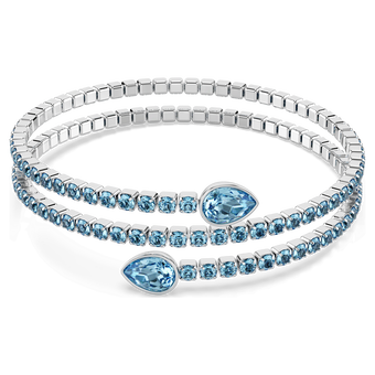 swarovski سوار twisty، قطع متنوع، لون أزرق، طلاء روديوم