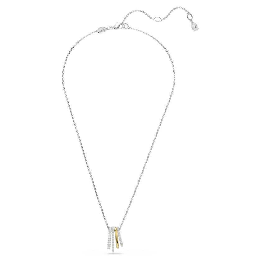 swarovski قلادة hyperbola، قطع متنوع، لون أبيض، لمسة نهائية من معادن مختلطة