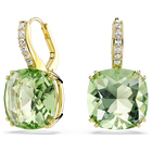 swarovski أقراط متدلية millenia، قطع الوسادة، لون أخضر، لمسة نهائية من الذهب عيار 18 قيراط