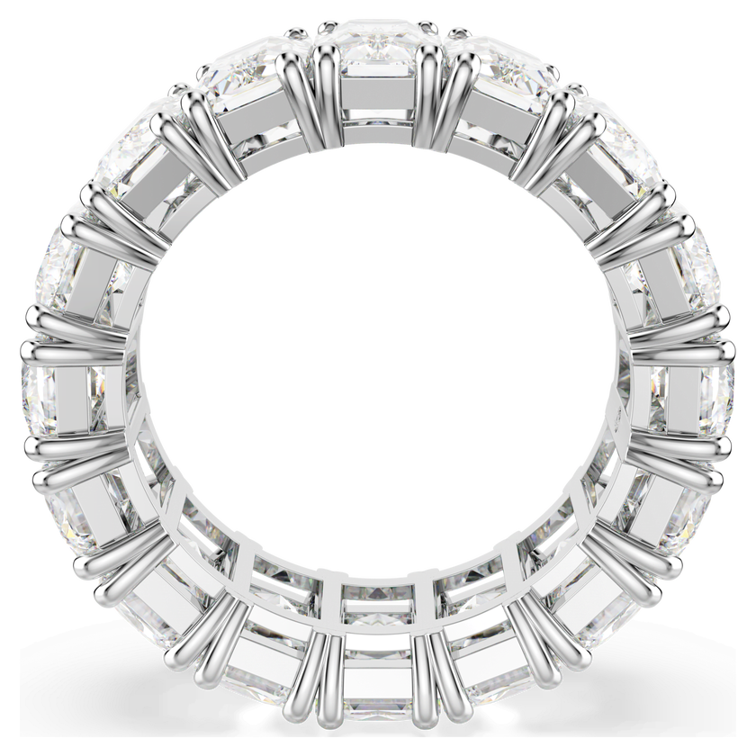swarovski خاتم matrix vittore، قطع باغيت، لون أبيض، طلاء روديوم