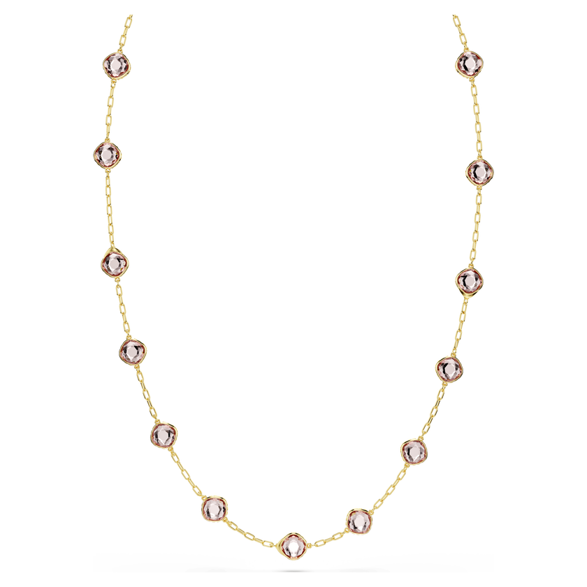 swarovski سلسلة chroma، قطع مُثَمَّن، لون أخضر، طلاء باللون الذهبي