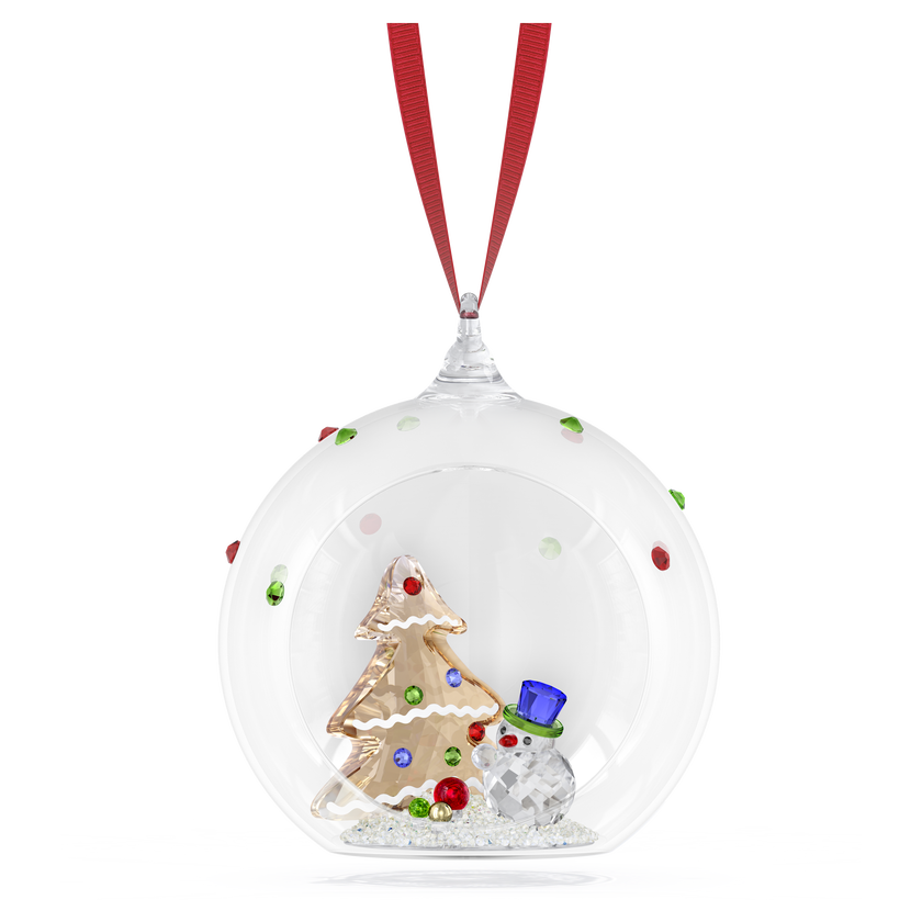 swarovski كرة زينة holiday cheers على شكل شجرة ورجل ثلج