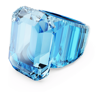 swarovski خاتم كوكتيل lucent، قطع مثمن، لون أزرق