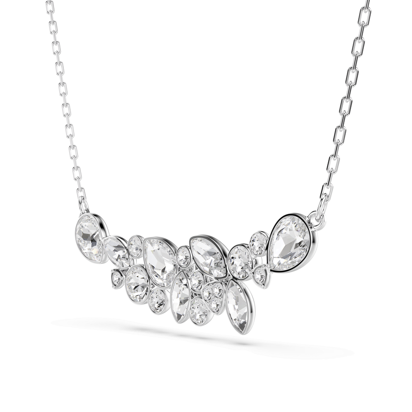 swarovski عقد diapason، قطع متنوع، لون أبيض، طلاء روديوم
