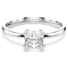 swarovski attract ring square cut white rhodium plated