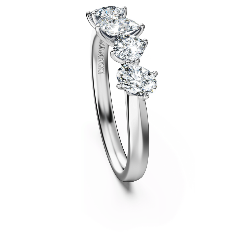 swarovski خاتم galaxy، ألماس مُصنع في المختبر بإجمالي 1 قيراط، أشكال متنوعة، ذهب أبيض عيار 18