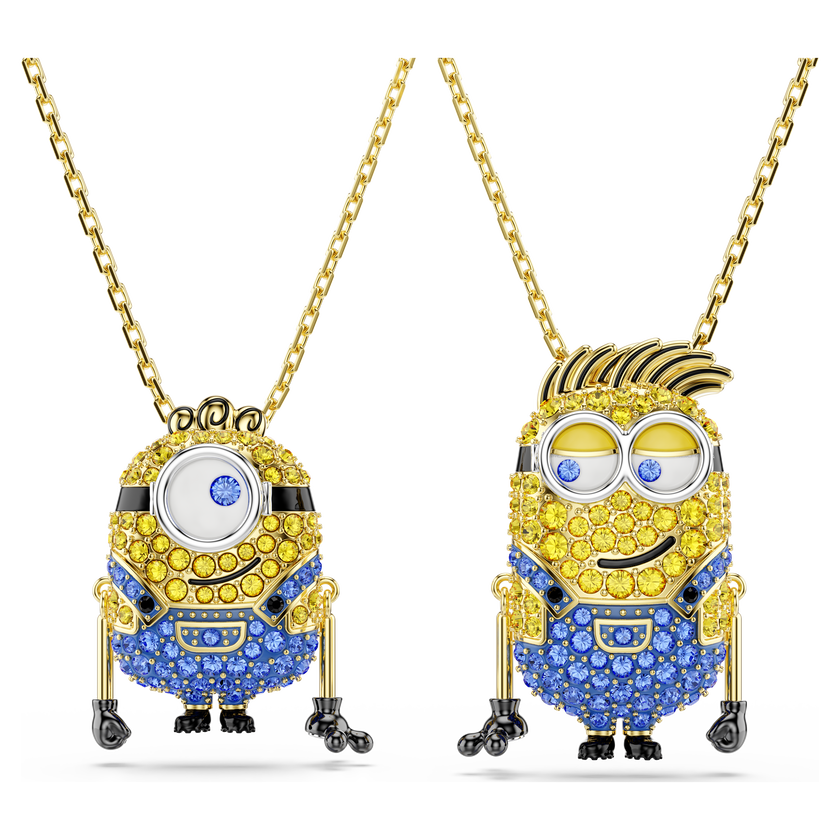 swarovski minions james and henry set  pav   multicolored  gold tone plated