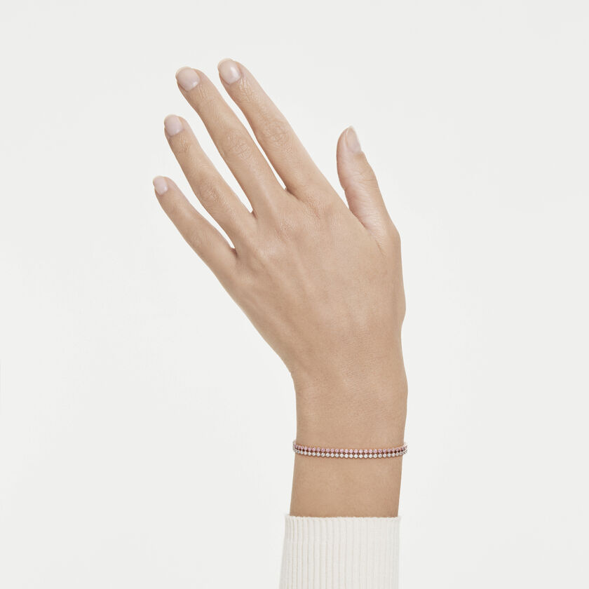 swarovski سوار matrix، قطع مُستدير، لون أبيض، لمسة نهائية من الذهب الوردي عيار 18 قيراط